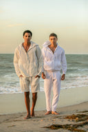 Havana Hoodie in Snow White Linen
