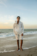 Havana Hoodie in Snow White Linen
