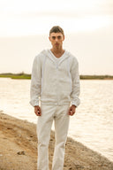 Hanoi Hoodie in Snow White Linen
