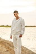 Hanoi Hoodie in Snow White Linen
