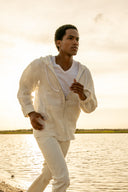Havana Hoodie in Ultra Thin Snow White Linen