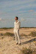 Pantalon Port Au Prince en lin beige sable du désert