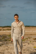 Sorento Shirt in Antique Sandstone Linen