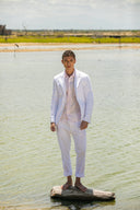 Jeddah Jacket in Snow White Cotton