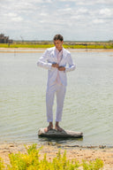 Jeddah Jacket in Snow White Cotton