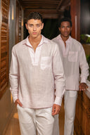 Sorento Shirt in Dusty Rose Linen
