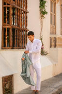 Shanghai Shirt in Snow White Linen