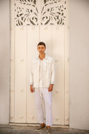 Jurata Jacket in Snow White Leather