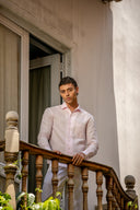 Shanghai Shirt in Dusty Rose Linen