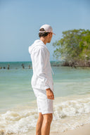 Pompano Shorts in Snow White Linen