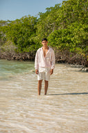 Positano Shorts in Snow White Linen