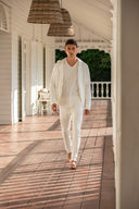 Poland Pants in Snow White Cotton