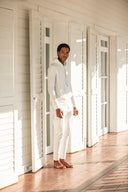 Poland Pants in Snow White Cotton