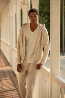 Haiti Hoodie in Desert Sand Beige Cotton