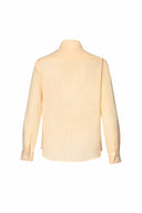 Chemise Shanghai en lin jaune miel de Toscane