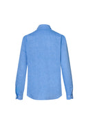 Chemise Shanghai en lin bleu égéen