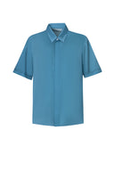 Saint Tropez Shirt in Aegean Blue Silk