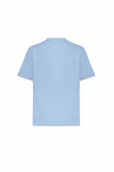 Tokyo Crewneck T-shirt in Aegean Blue Cotton