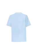 Tanger Crewneck T-shirt in Aegean Blue Cotton