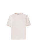Tanger Crewneck T-shirt in Desert Sand Beige Cotton