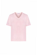Tunis V-Neck T-shirt in Dusty Rose Cotton