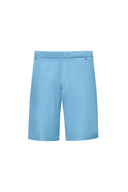 Palermo Shorts in Aegean Blue Silk