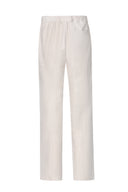 Pretoria Pants in Desert Sand Beige and Snow White Stripes Linen