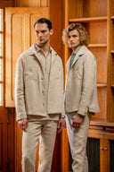 Jakarta Jacket in Desert Sand Beige Linen