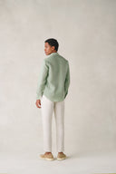 Shanghai Shirt in Forest Green Linen