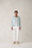 Jersey Jacket in Sage Green Linen