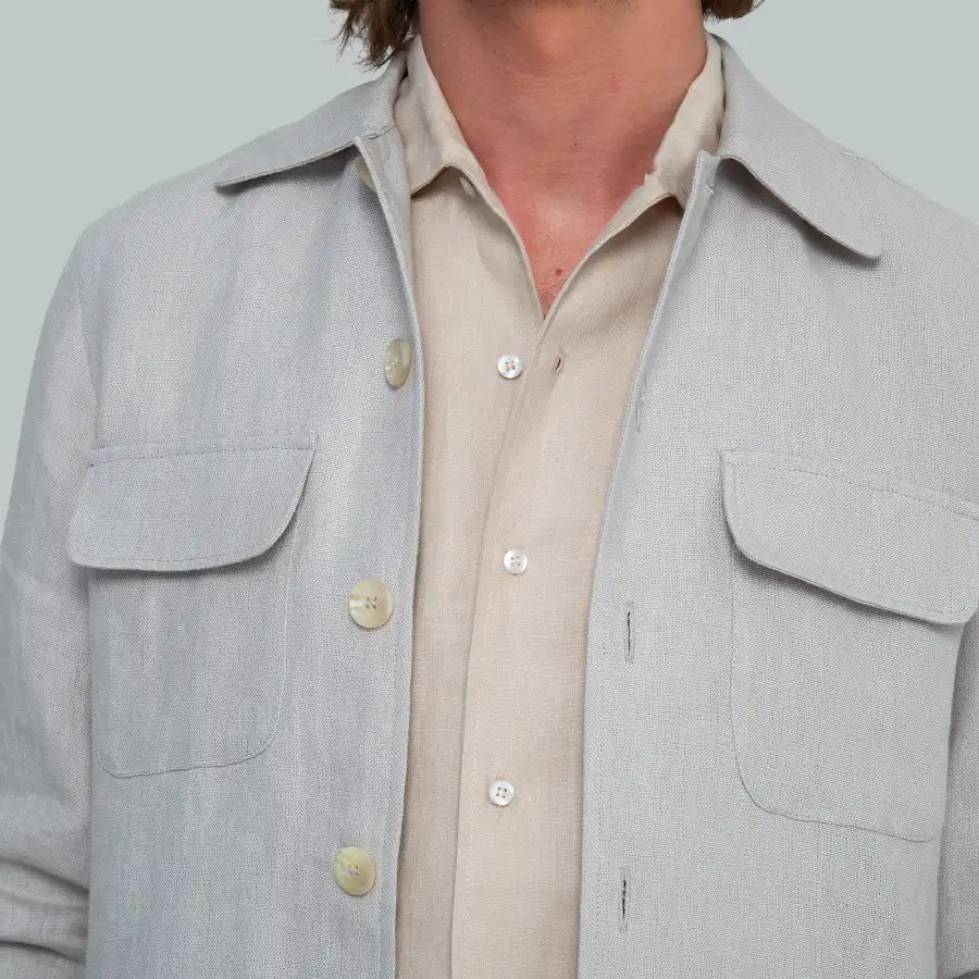 JAIPUR Linen Jacket (Stone Grey)