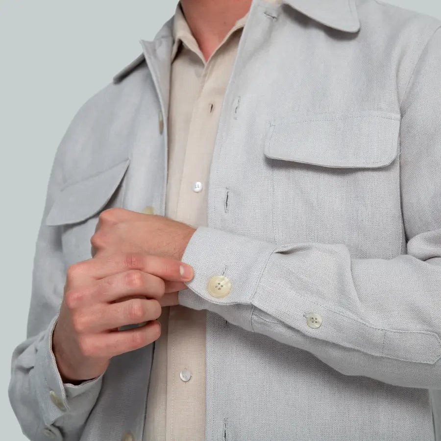 JAIPUR Linen Jacket (Stone Grey)