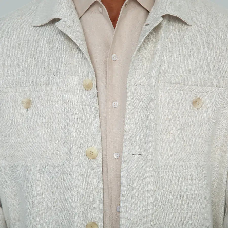 JAKARTA Linen Jacket (Oat Milk)