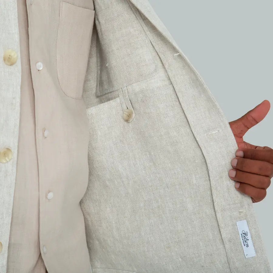 JAKARTA Linen Jacket (Oat Milk)