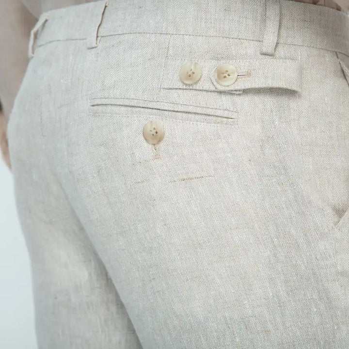 PORTO Linen Trousers (Earth Beige)