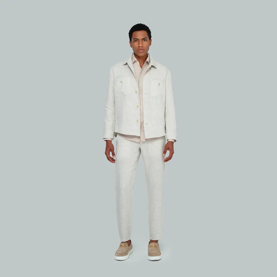 JAKARTA Linen Jacket (Oat Milk)