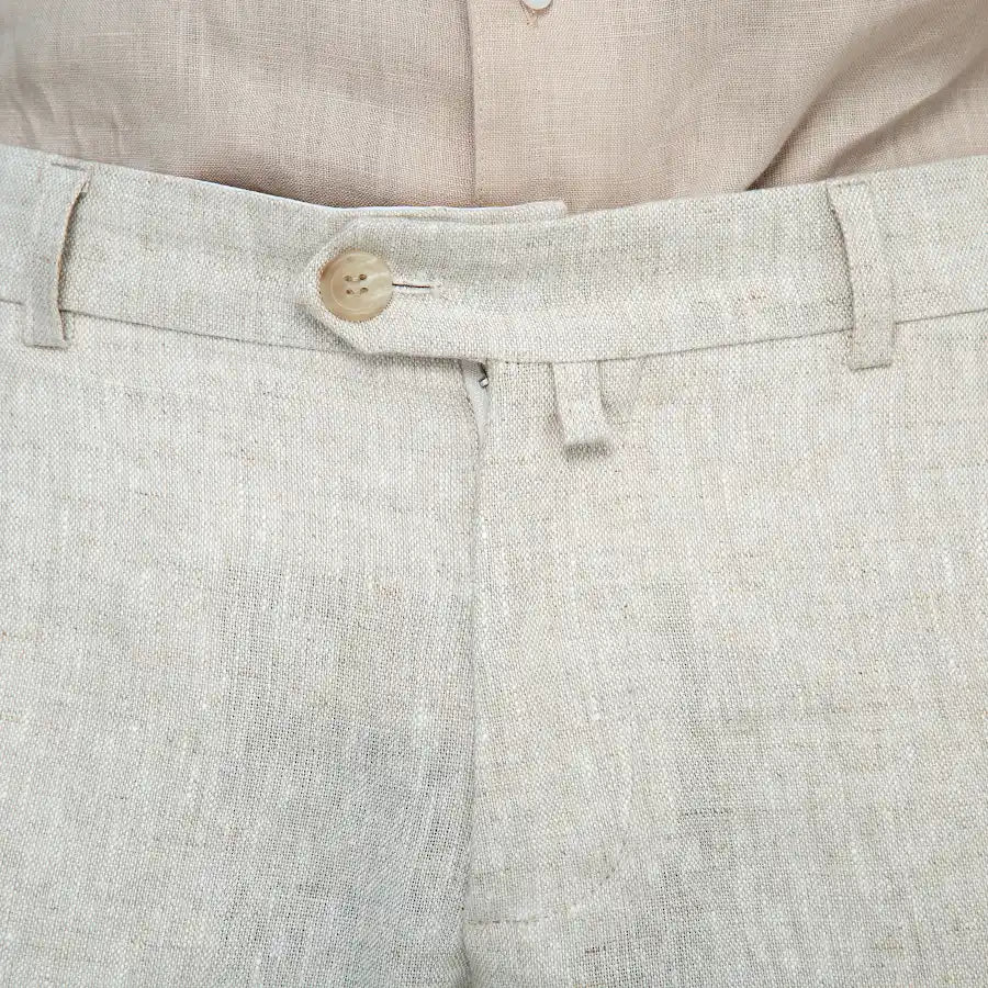 PORTO Linen Trousers (Earth Beige)