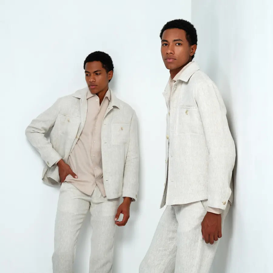 JAKARTA Linen Jacket (Oat Milk)