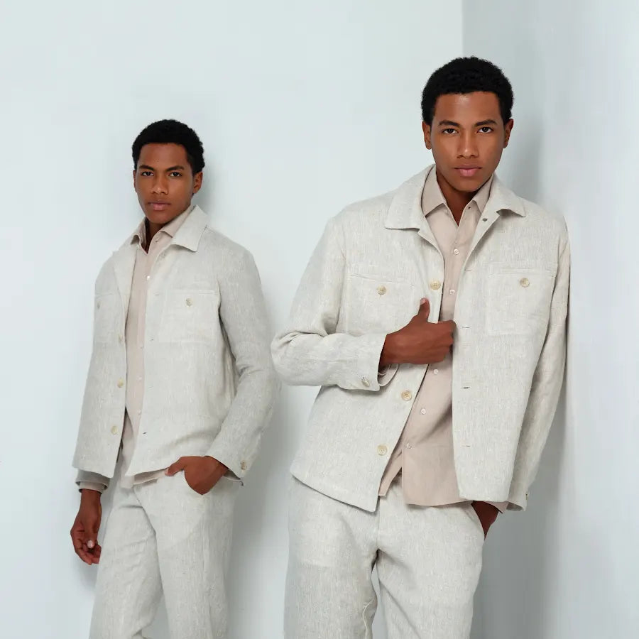 JAKARTA Linen Jacket (Oat Milk)