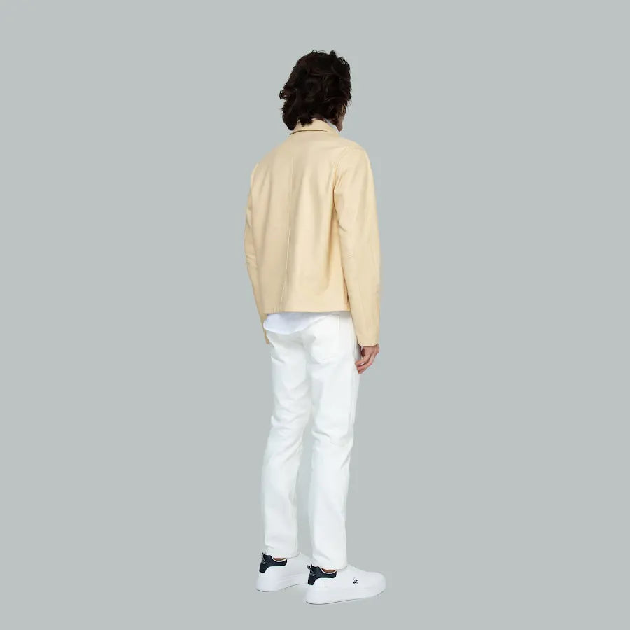 JURATA Leather Jacket (Buttercream)