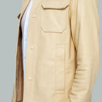 JURATA Leather Jacket (Buttercream)