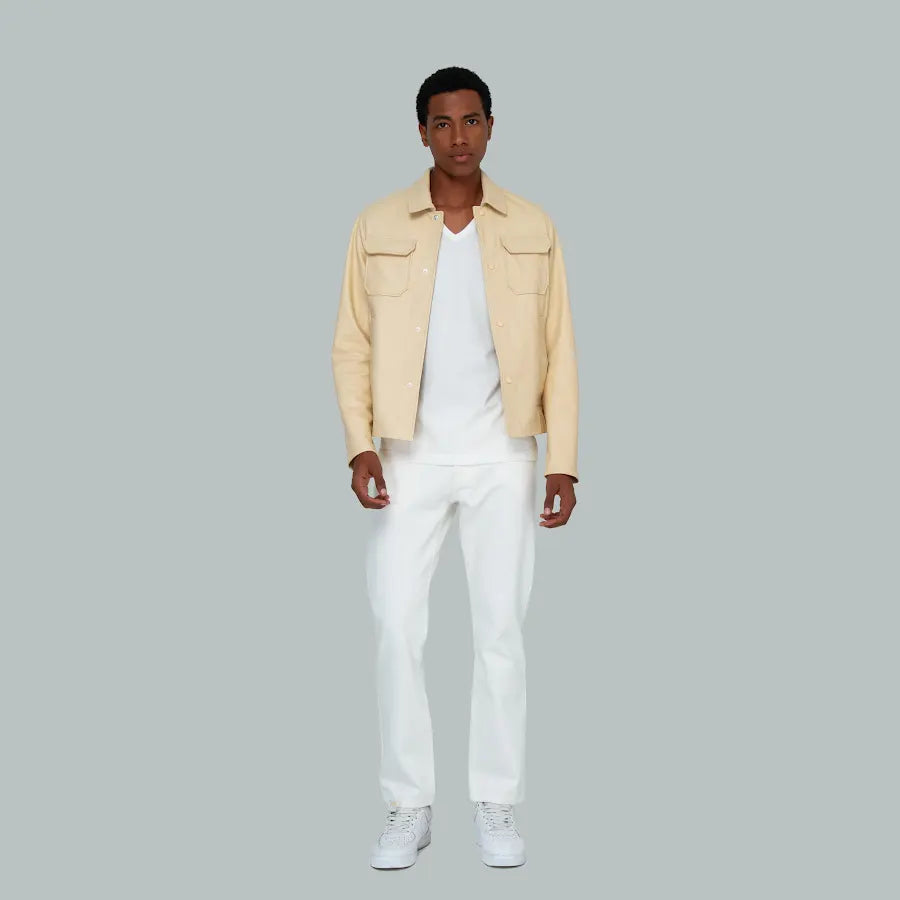 JURATA Leather Jacket (Buttercream)