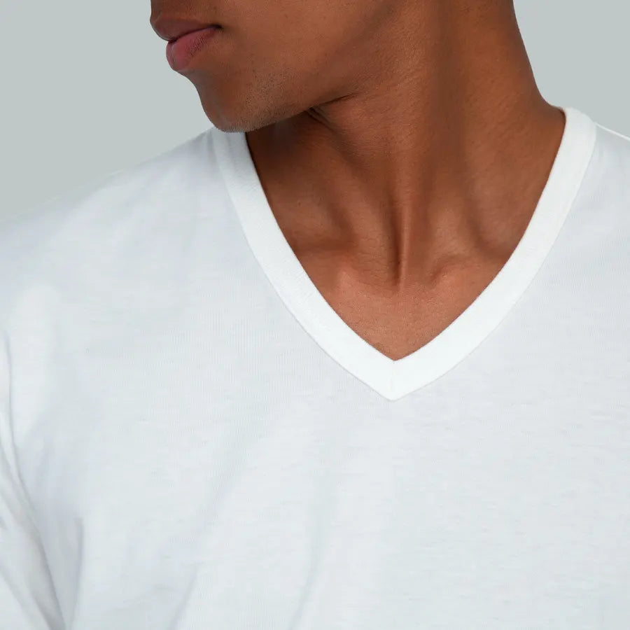 TUNIS V-Neck T-shirt (Snow White)