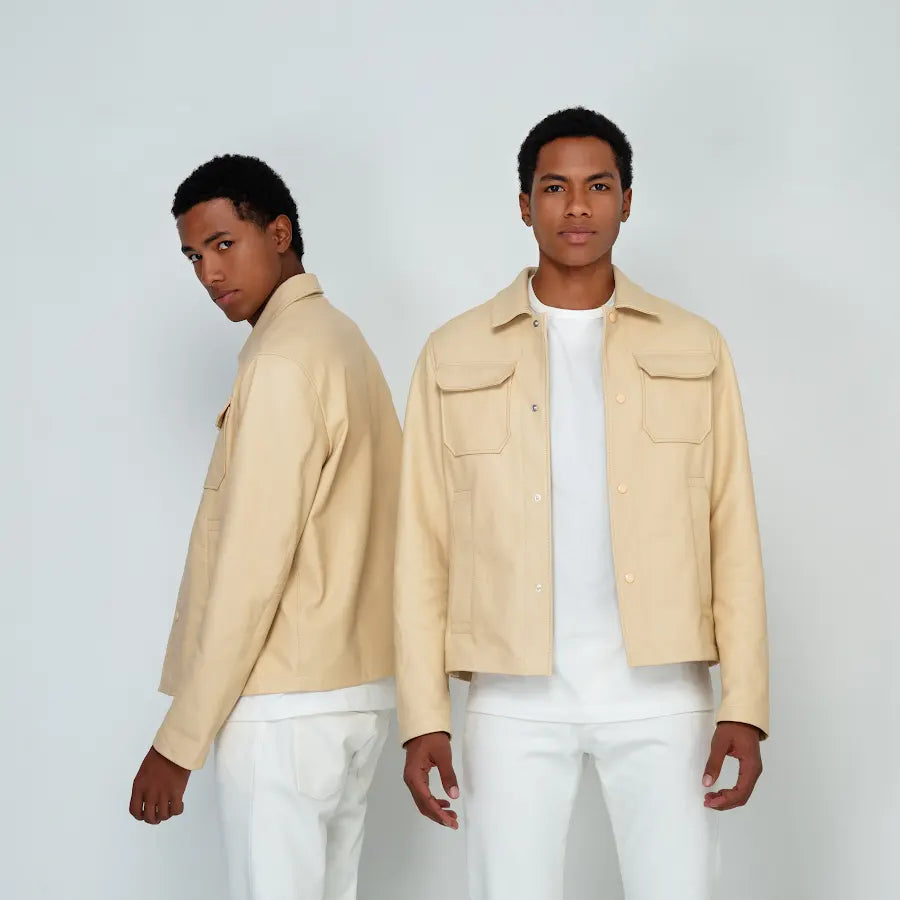 JURATA Leather Jacket (Buttercream)