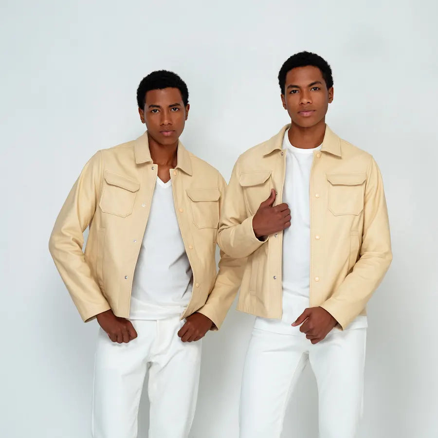 JURATA Leather Jacket (Buttercream)