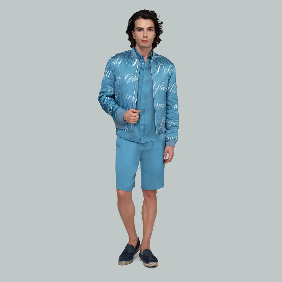 JACMEL Silk Double-Sided Jacket (Aegean Print)