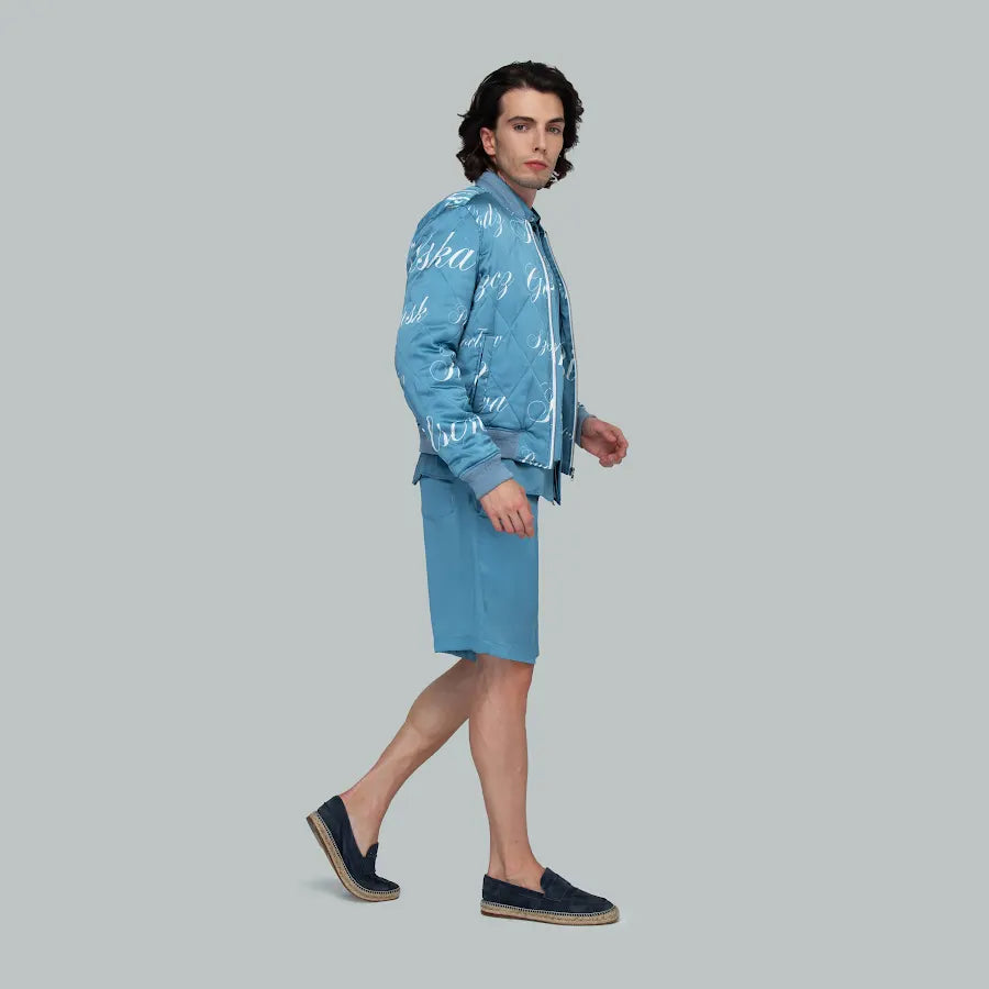 JACMEL Silk Double-Sided Jacket (Aegean Print)