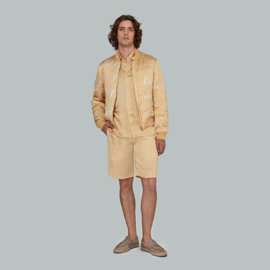 JACMEL Silk Double-Sided Jacket (Citrine Print)