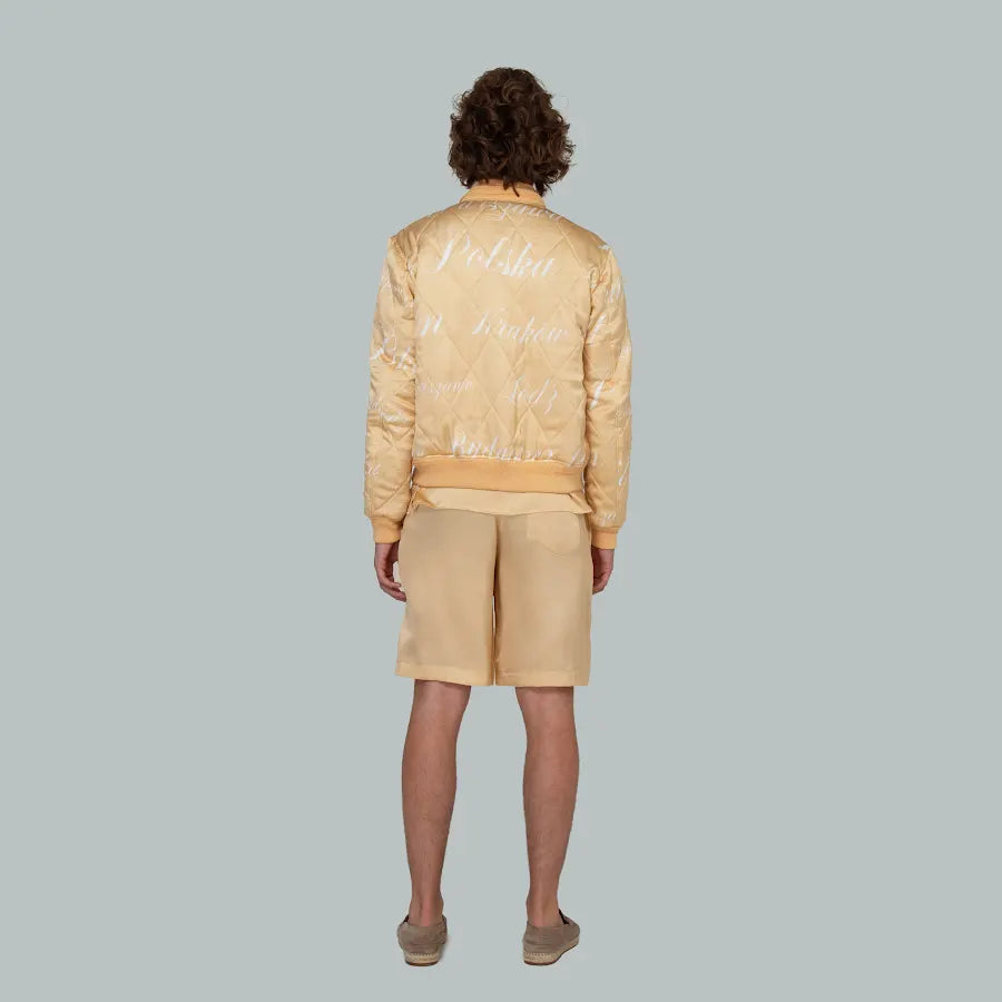JACMEL Silk Double-Sided Jacket (Citrine Print)