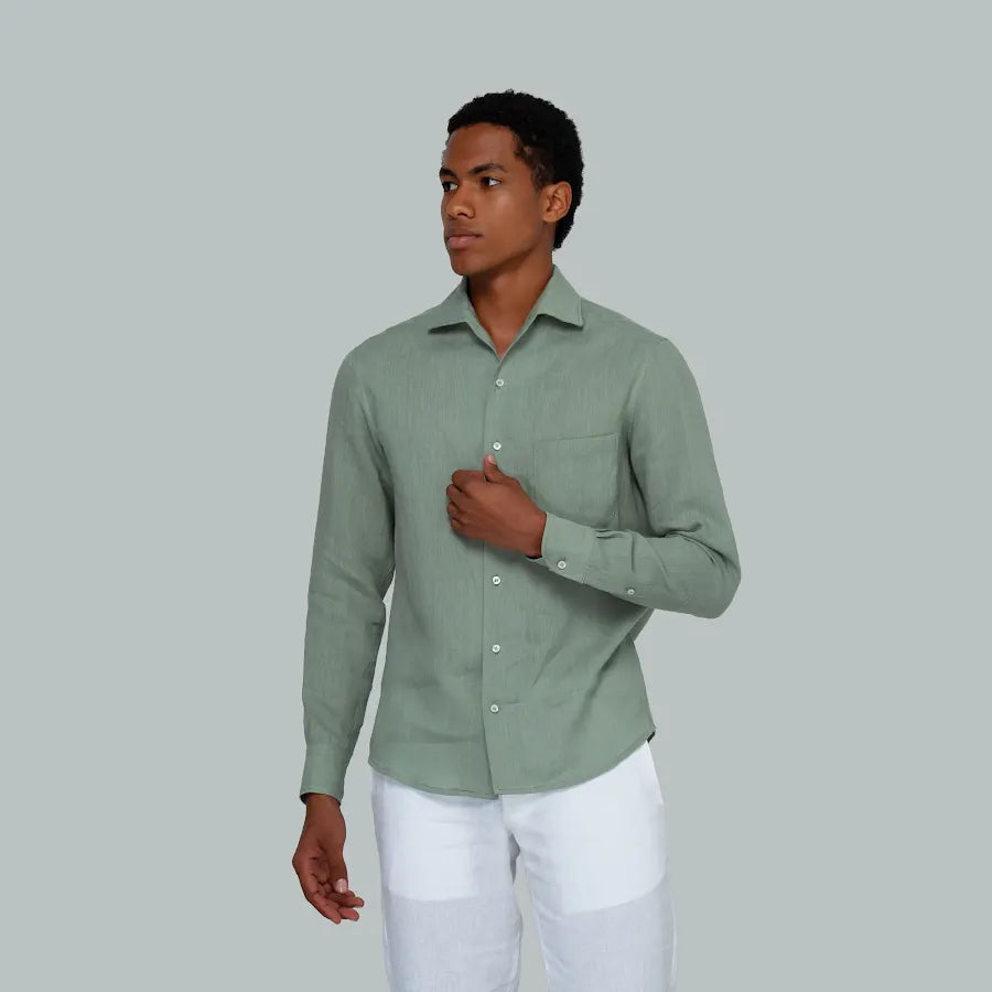 SEOUL Linen Shirt (Patagonia Green)